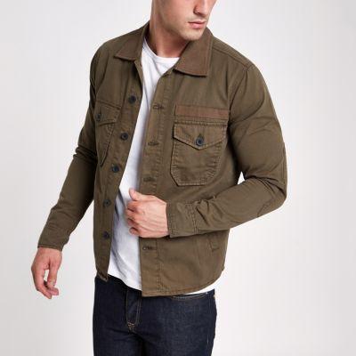 Mens Wrangler Button-up Overshirt