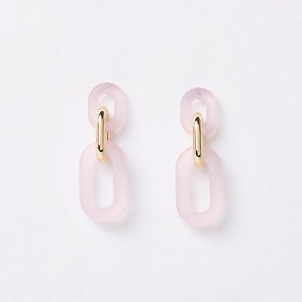 River Island Womens Interlink Drop Earrings