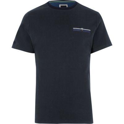 River Island Mens Button Pocket Slim Fit T-shirt