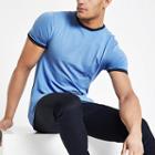 River Island Mens Muscle Fit Tipped T-shirt
