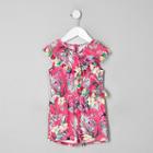 River Island Mini Girls Tropical Frill Romper