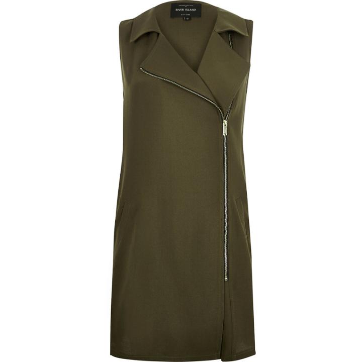River Island Womens Longline Sleeveless Jacket