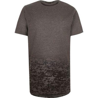 River Island Mens Hem Print T-shirt
