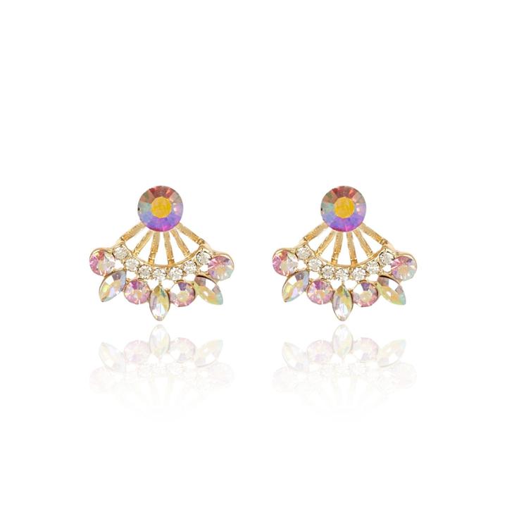 River Island Womens Gem Front And Back Earrings