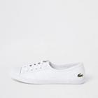 River Island Womens Lacoste White Leather Lace-up Trainers