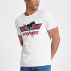 Mens Wrangler White Graphic Logo Print T-shirt