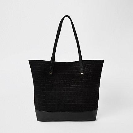 River Island Womens Leather Tote Shopper Bag