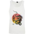 River Island Mens White 'mcmlxv' Snake Print Vest