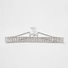 River Island Womens Silver Tone Diamante Bar Choker
