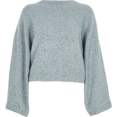 River Island Womens Flecked Knit Crew Neck Boxy Jumper