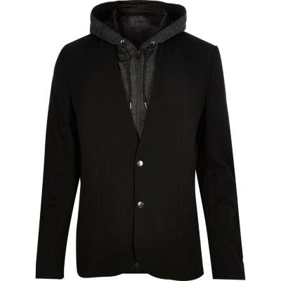River Island Mens Hoodie Insert Slim Blazer