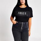 River Island Womens Plus 'amour' Fringe T-shirt