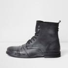 River Island Mens Distressed Leather Lace-up Boots