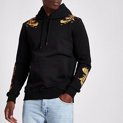 Mens Criminal Damage Embroidered Hoodie