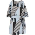 River Island Womens Stripe Tie Waist Cold Shoulder Romper