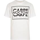 River Island Mens White 'carpe Noctom' Slim Fit T-shirt