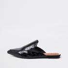 River Island Womens Croc Pointed Toe Backless Loafers
