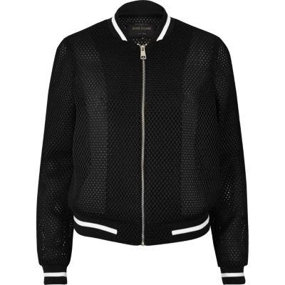 River Island Womens Mesh Bomber Jacket