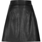 River Island Womens Faux Leather High Waisted Mini Skirt