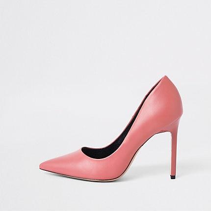 River Island Womens Faux Leather Skinny Heel Pumps