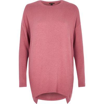 River Island Womens Asymmetric Hem Long Sleeve Top