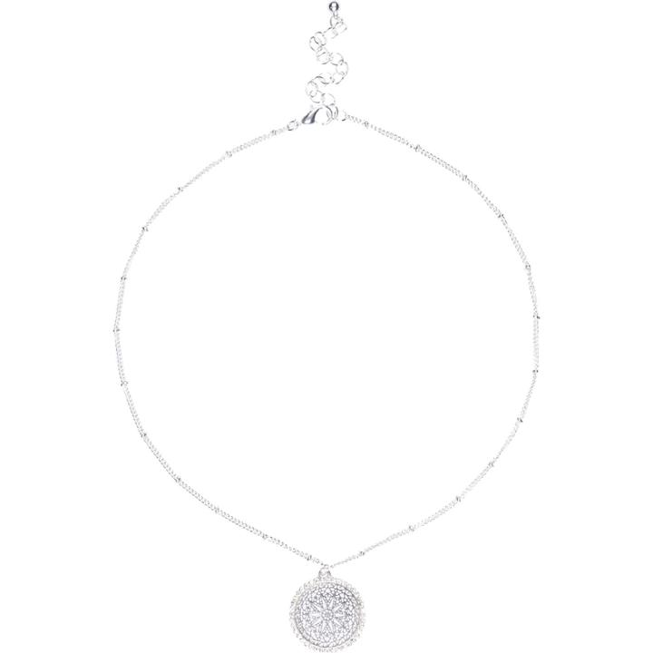 River Island Womens Silver Tone Filigree Necklace