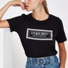 River Island Womens 'eperdument' Foil Print T-shirt