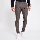 River Island Mens Dogtooth Jersey Skinny Fit Trousers
