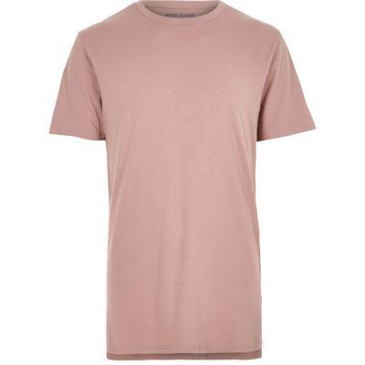 River Island Mens Marl Longline T-shirt