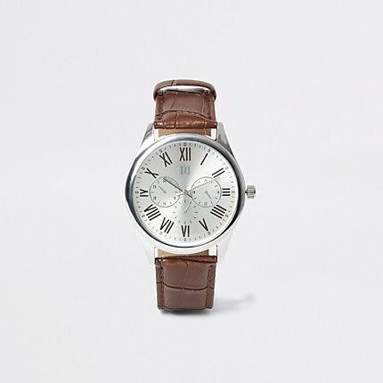 River Island Mens Strap Silver Tone Smart Watch