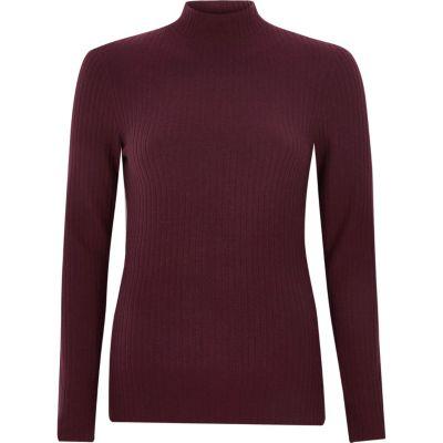River Island Womens Brushed Rib Turtle Enck Top
