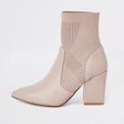 River Island Womens Knitted Heeled Sock Boot