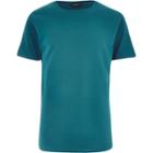 River Island Mensblue Textured Ribbed T-shirt