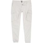 River Island Mens White Cargo Trousers