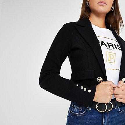 River Island Womens Crop Jersey Jacket