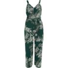 River Island Womens Floral Frill Bow Back Culotte Jumpsuit