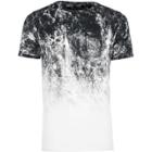 River Island Mens White Faded Glitch Print Muscle Fit T-shirt