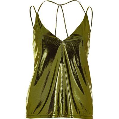 River Island Womens Metallic Cami Top