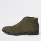 River Island Mens Faux Suede Eyelet Desert Boots