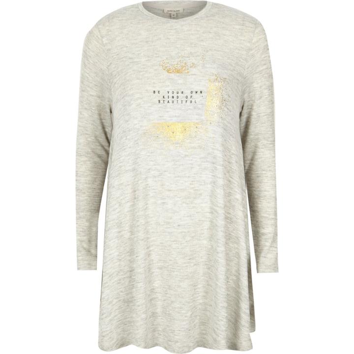 River Island Womens Slogan Print Swing Dress