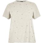 River Island Womens Plus Diamante Embellished T-shirt