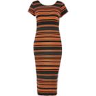 River Island Womens Ri Plus Stripe Print Midi Dress