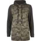 River Island Womens Camo Hooded Shacket