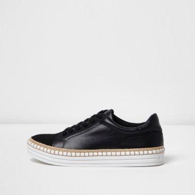 River Island Womens Lace-up Espadrille Platform Sneakers