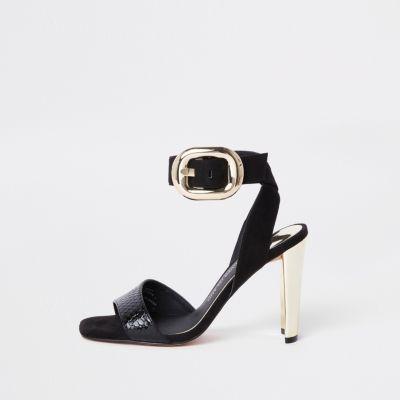 River Island Womens Croc Thin Heel Sandal