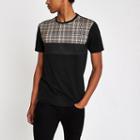 River Island Mens Check Muscle Fit T-shirt