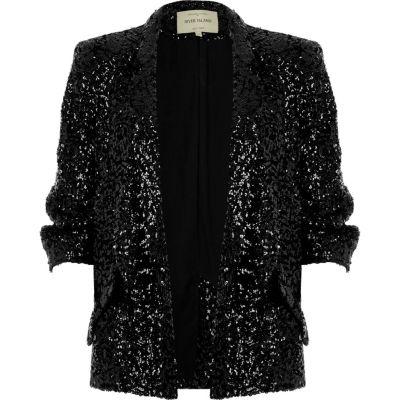 River Island Womens Sequin Blazer