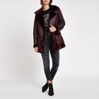 River Island Womens Faux Suede Coat