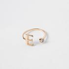 River Island Womens Gold Tone 'e' Initial Ring