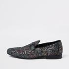 River Island Mens Jacquard Snaffle Loafers